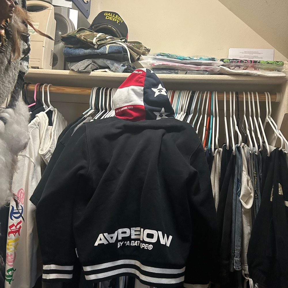 Black and White Varsity Jacket Bape jacket - Picture 4 of 5